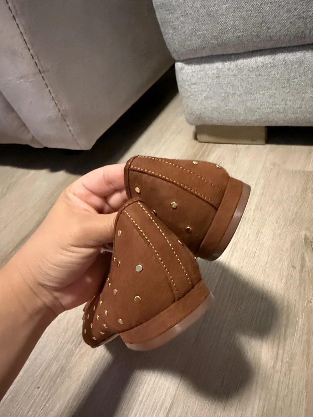 J.Crew Faux Suede Studded Ballet Flat - Picture 5 of 5